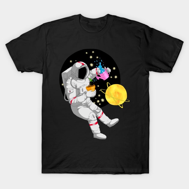 Astronaut In Cosmos T-Shirt by Alexander S.